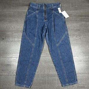 Anthropologie Etica Zoya Utility Jeans Womens‎ 29 NWT High Rise Tapered Leg $198